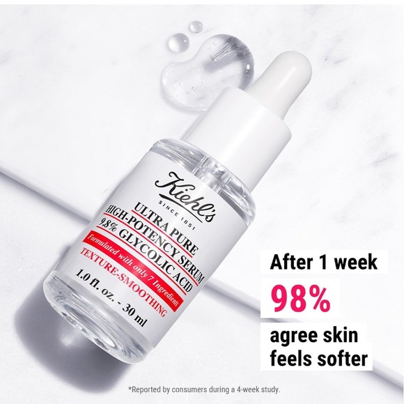 ONLY 1! Kiehl’s Ultra Pure High-Potency 9.8% Glycolic Acid Serum 💧 NEW IN BOX - Picture 2 of 7